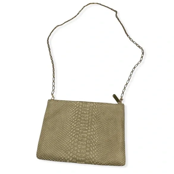 Tan Gold leather crossbody Ame Soeur purse NWT! $250+ MSRP! - Picture 1 of 4